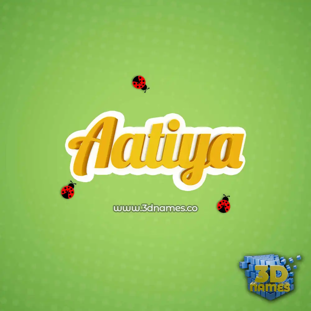 aatiya in Ladybugs style - 3D name wallpaper
