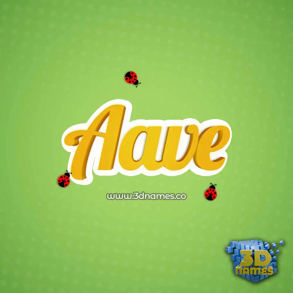 aave in Ladybugs style - 3D name wallpaper