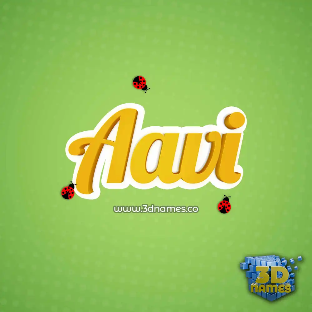 aavi in Ladybugs style - 3D name wallpaper