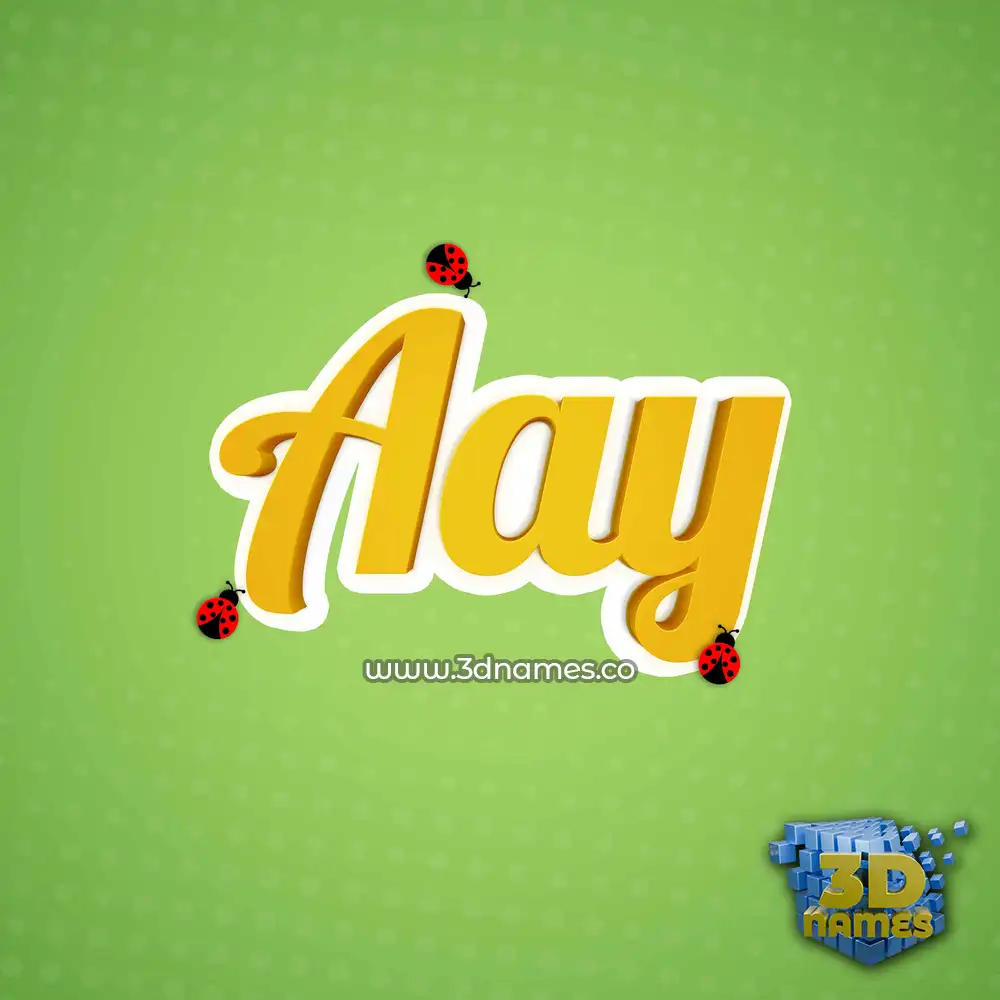 aay in Ladybugs style - 3D name wallpaper