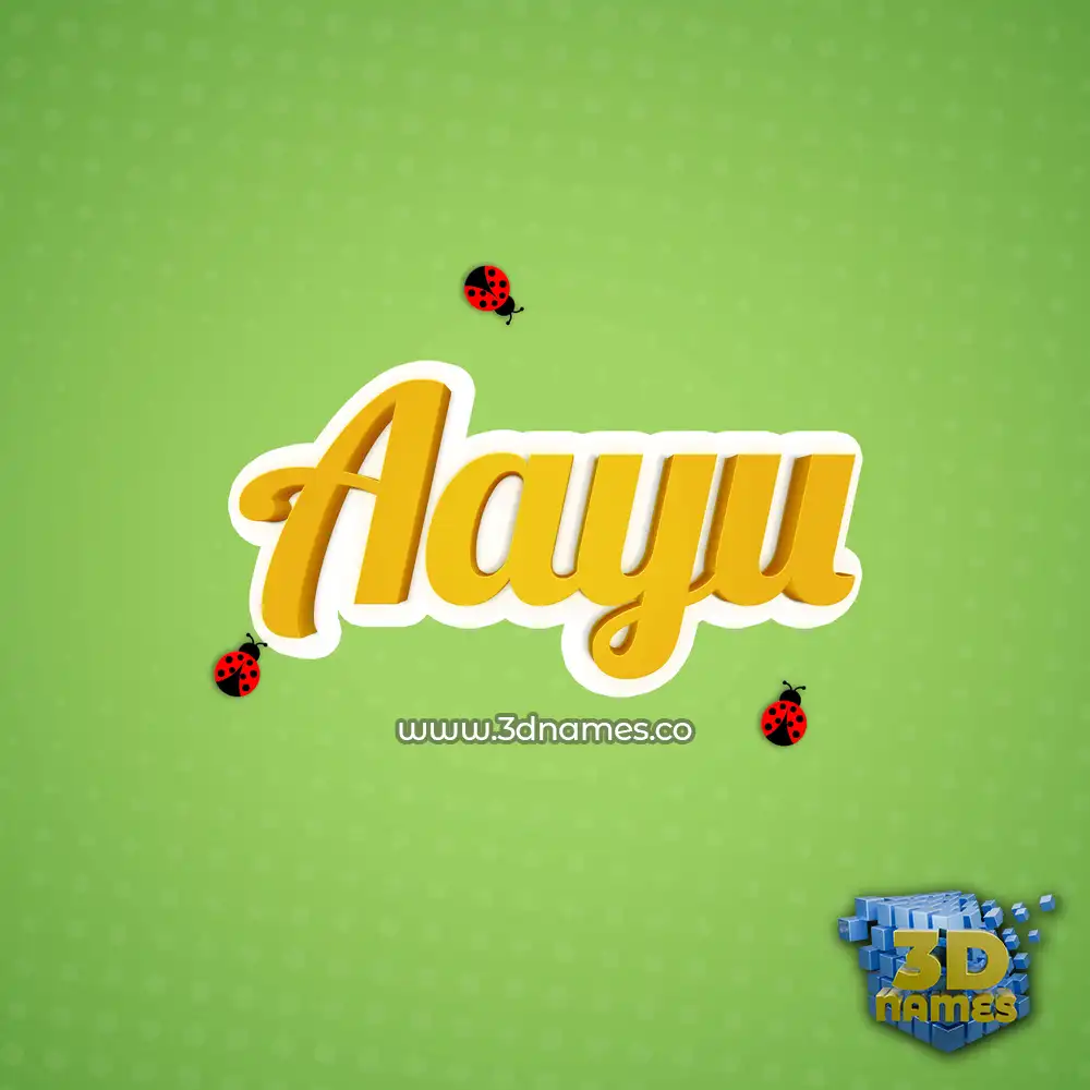 aayu in Ladybugs style - 3D name wallpaper