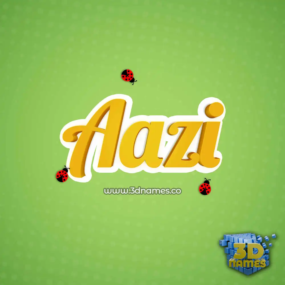 aazi in Ladybugs style - 3D name wallpaper