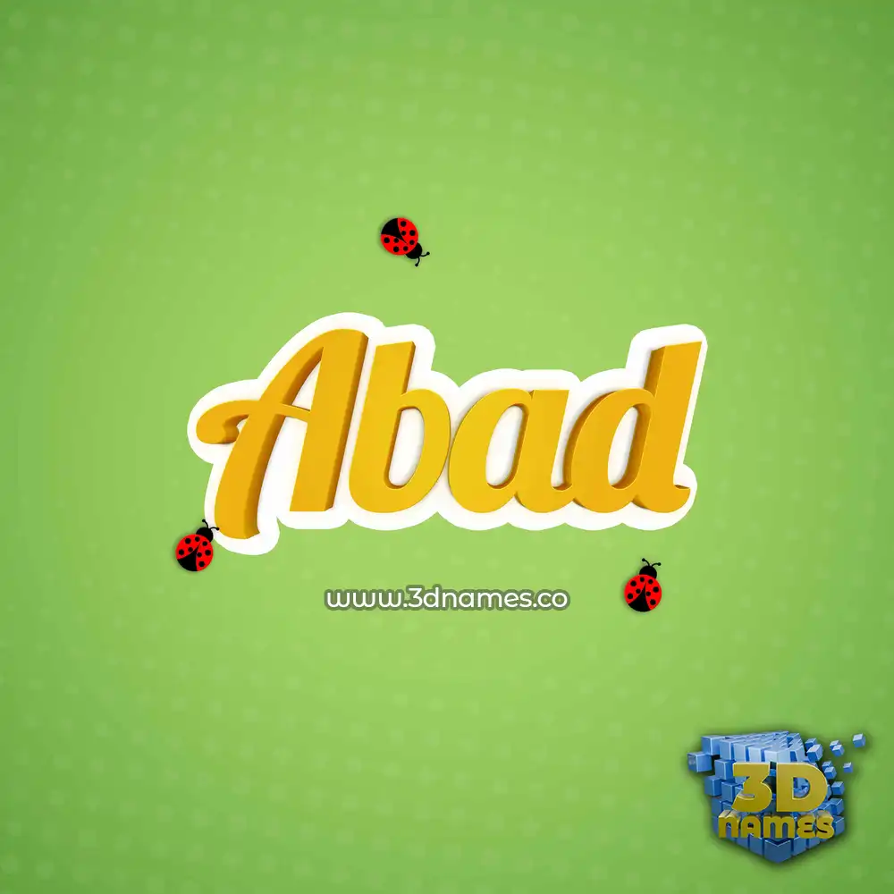 abad in Ladybugs style - 3D name wallpaper