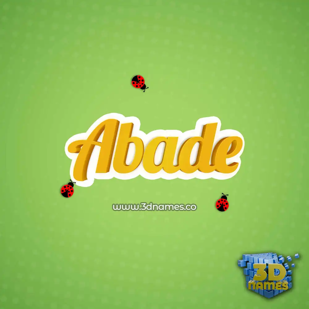 abade in Ladybugs style - 3D name wallpaper