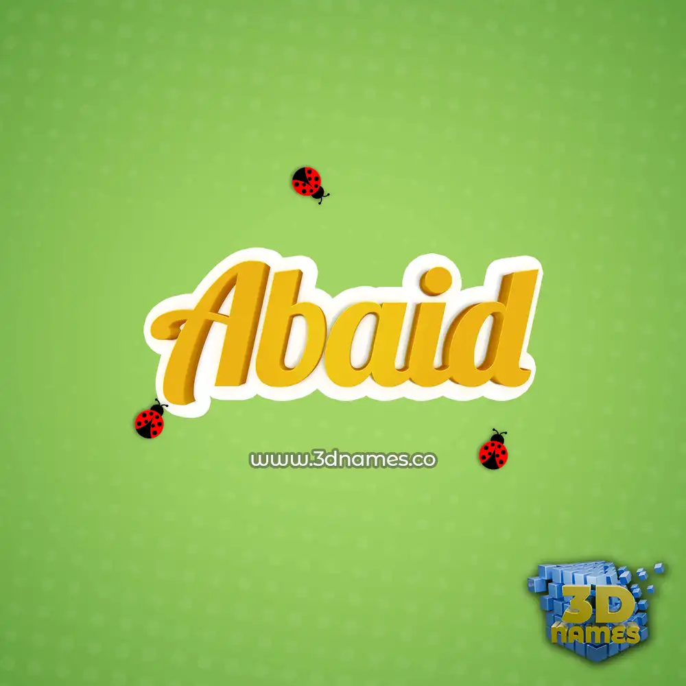 abaid in Ladybugs style - 3D name wallpaper