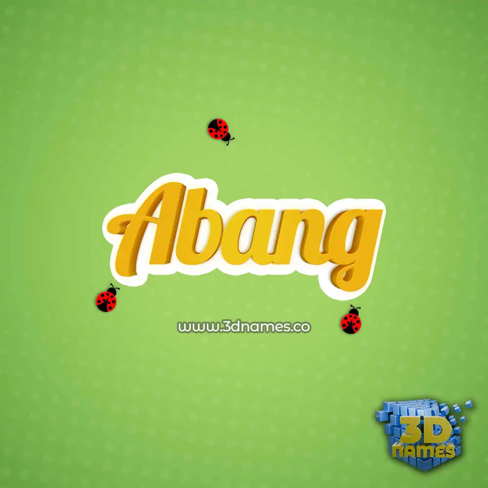abang in Ladybugs style - 3D name wallpaper