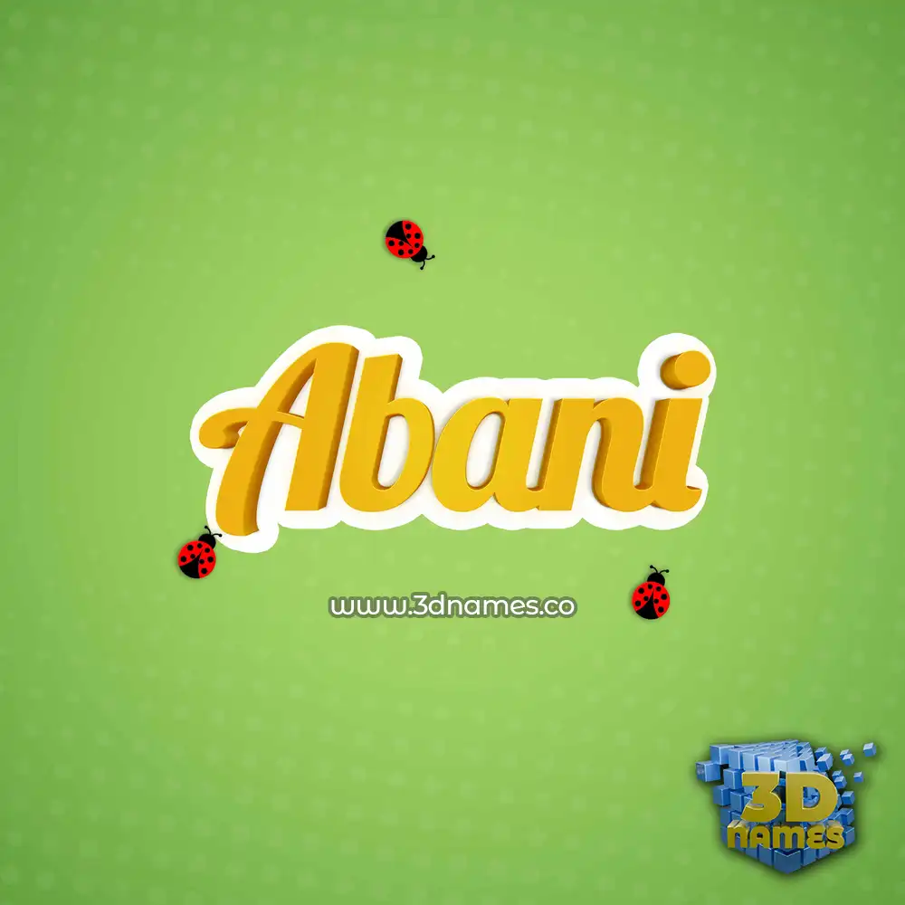 abani in Ladybugs style - 3D name wallpaper