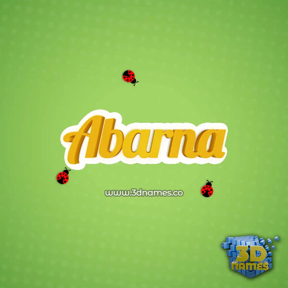 abarna in Ladybugs style - 3D name wallpaper