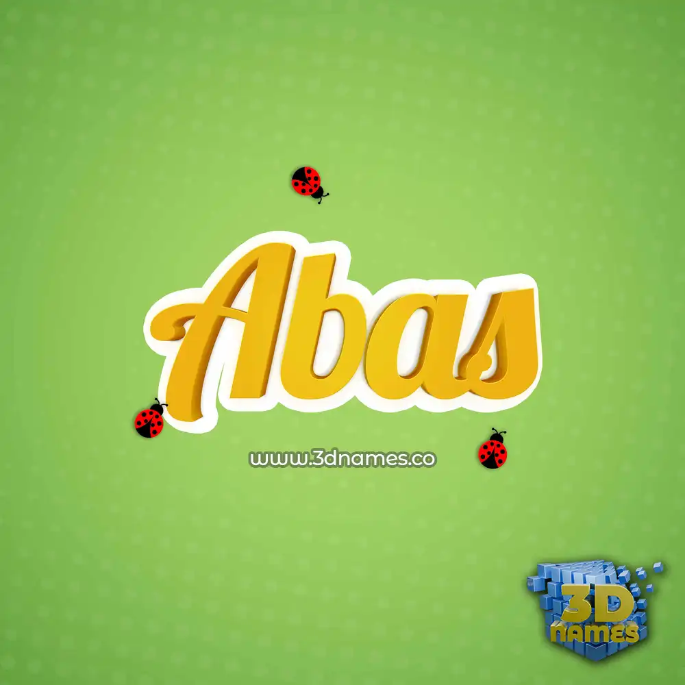 abas in Ladybugs style - 3D name wallpaper