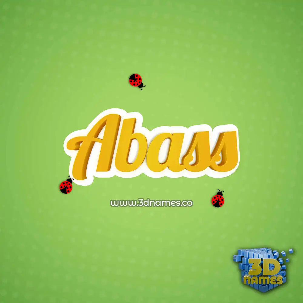 abass in Ladybugs style - 3D name wallpaper
