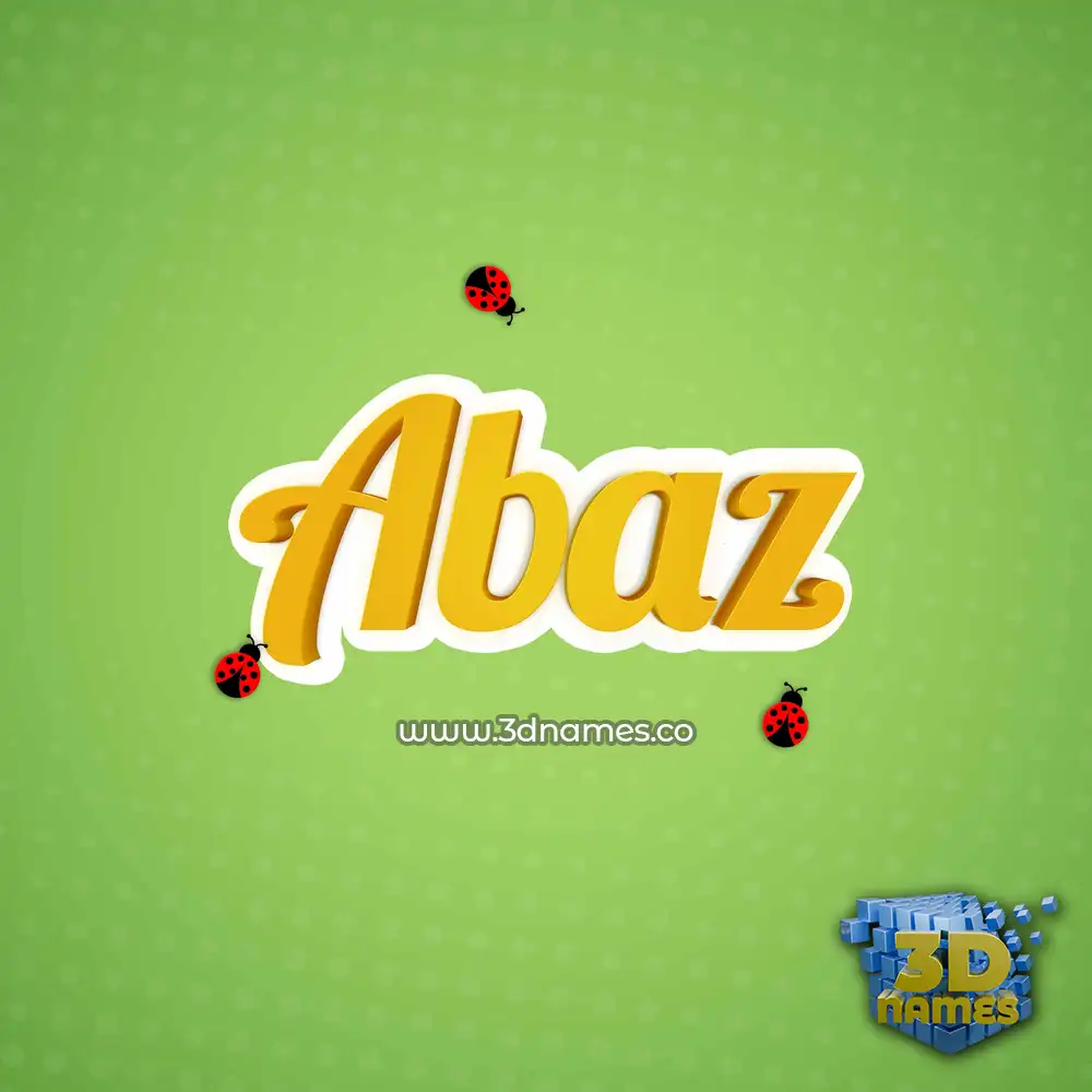 abaz in Ladybugs style - 3D name wallpaper