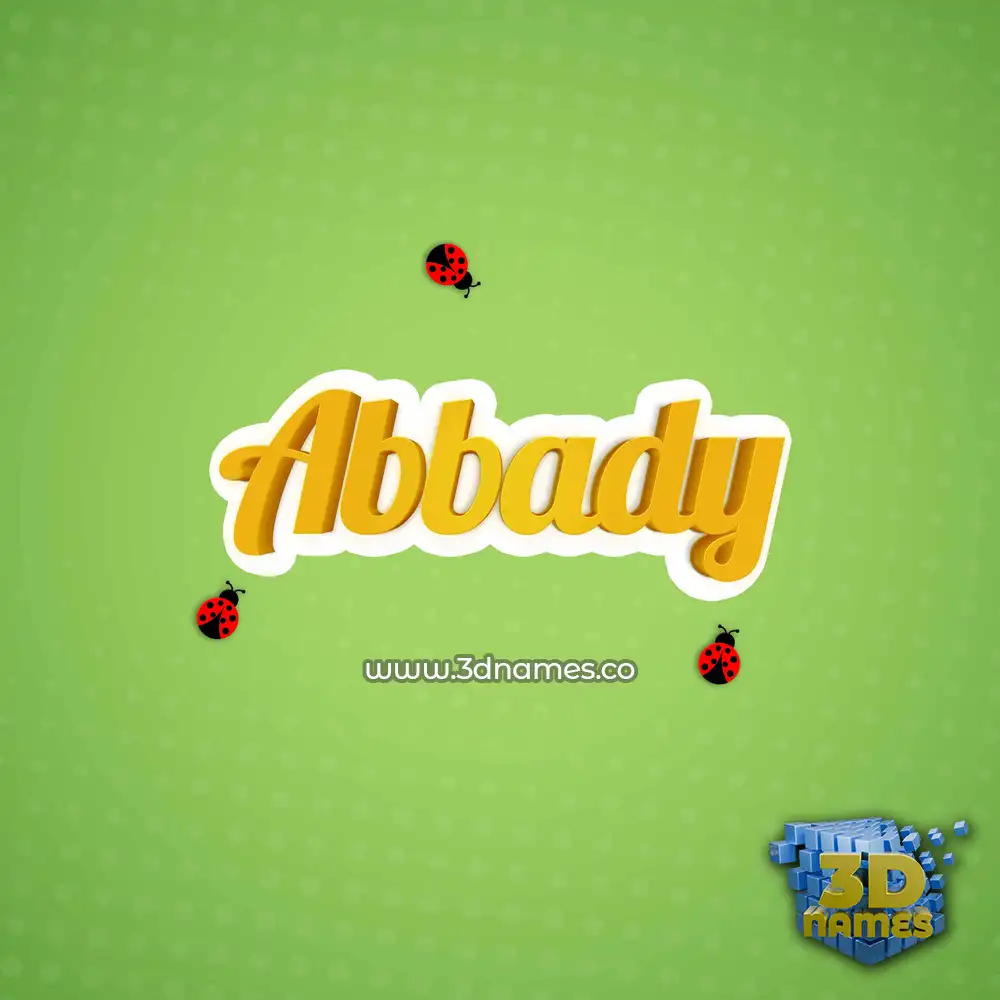 abbady in Ladybugs style - 3D name wallpaper