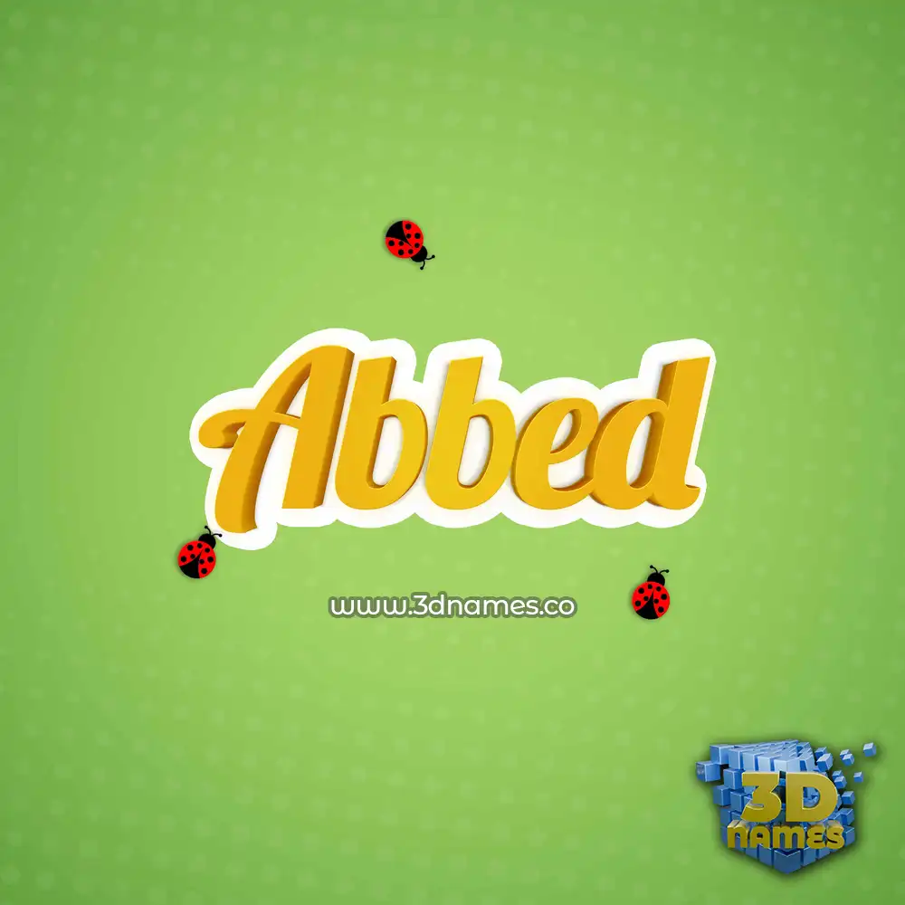 abbed in Ladybugs style - 3D name wallpaper