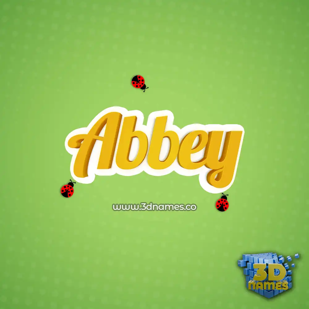 abbey in Ladybugs style - 3D name wallpaper