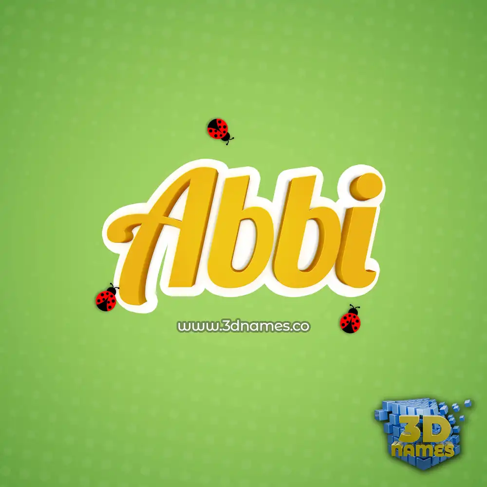abbi in Ladybugs style - 3D name wallpaper