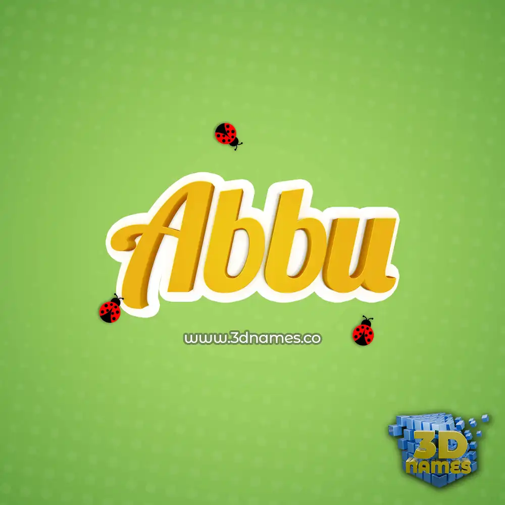 abbu in Ladybugs style - 3D name wallpaper