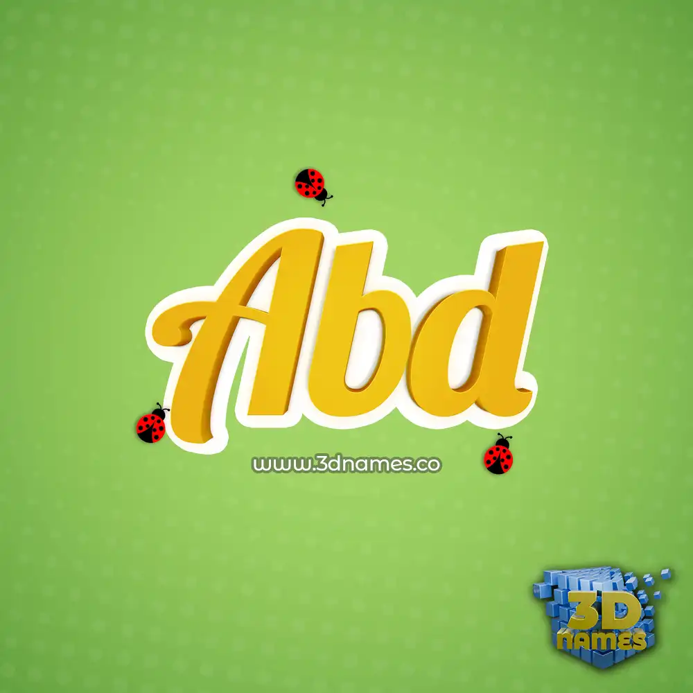 abd in Ladybugs style - 3D name wallpaper