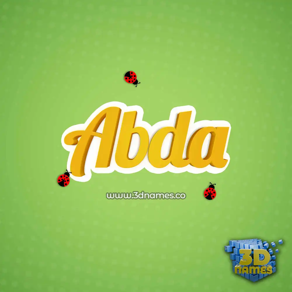 abda in Ladybugs style - 3D name wallpaper