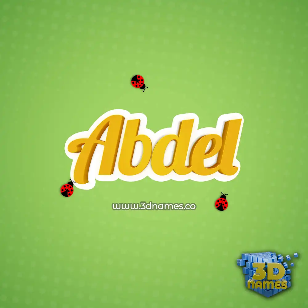 abdel in Ladybugs style - 3D name wallpaper