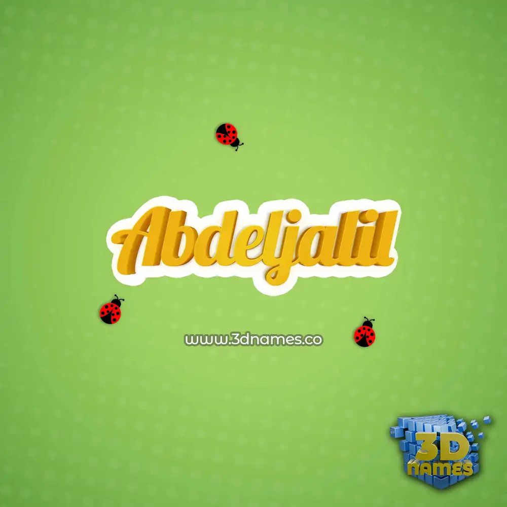abdeljalil in Ladybugs style - 3D name wallpaper