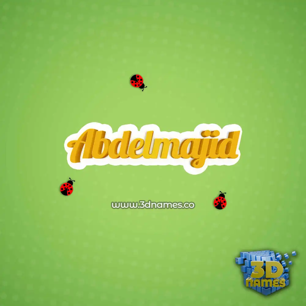 abdelmajid in Ladybugs style - 3D name wallpaper