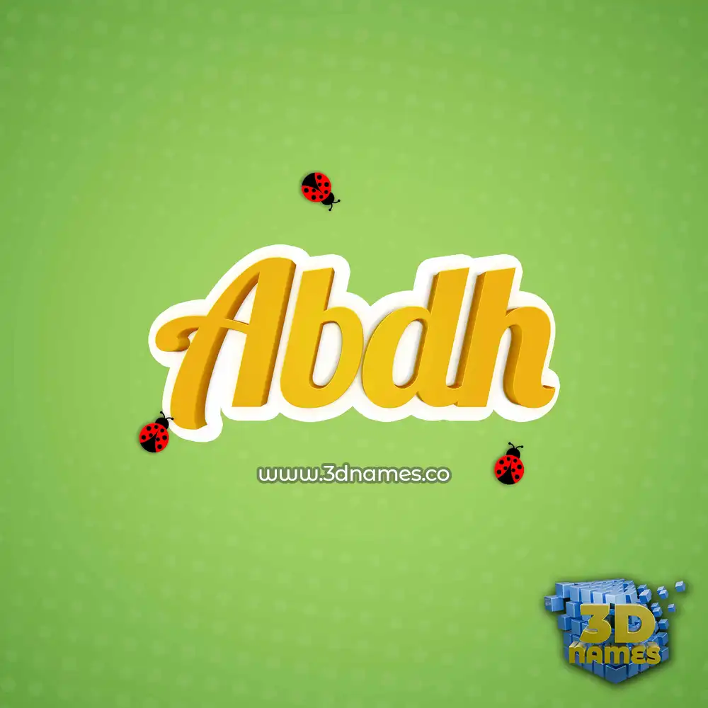abdh in Ladybugs style - 3D name wallpaper