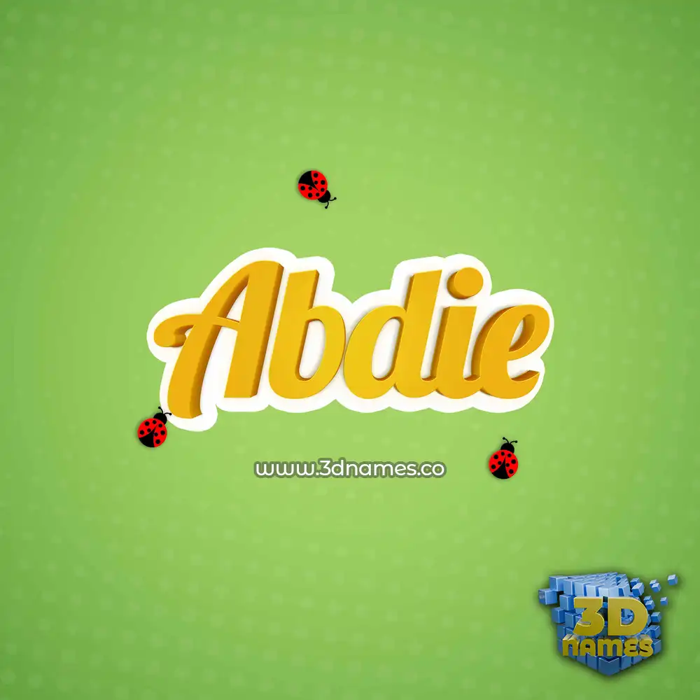 abdie in Ladybugs style - 3D name wallpaper