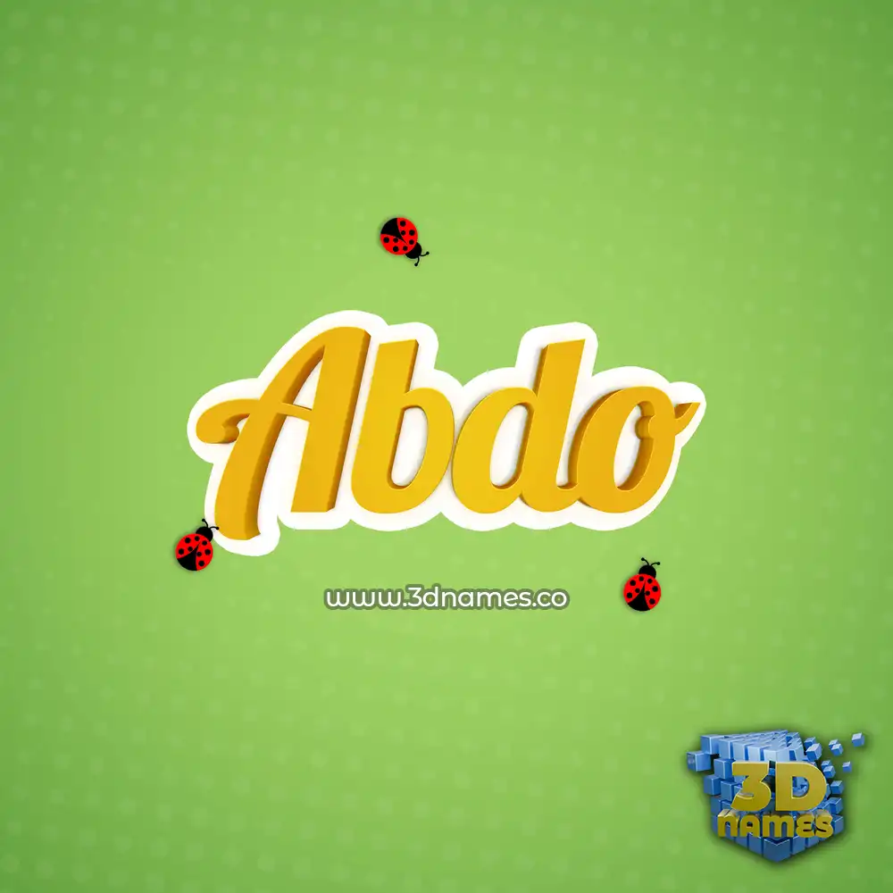 abdo in Ladybugs style - 3D name wallpaper