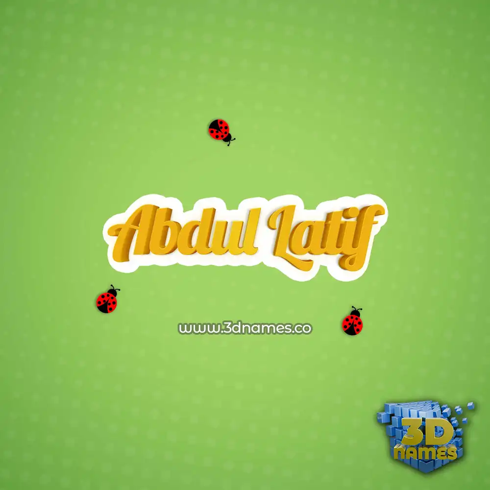 abdul latif in Ladybugs style - 3D name wallpaper