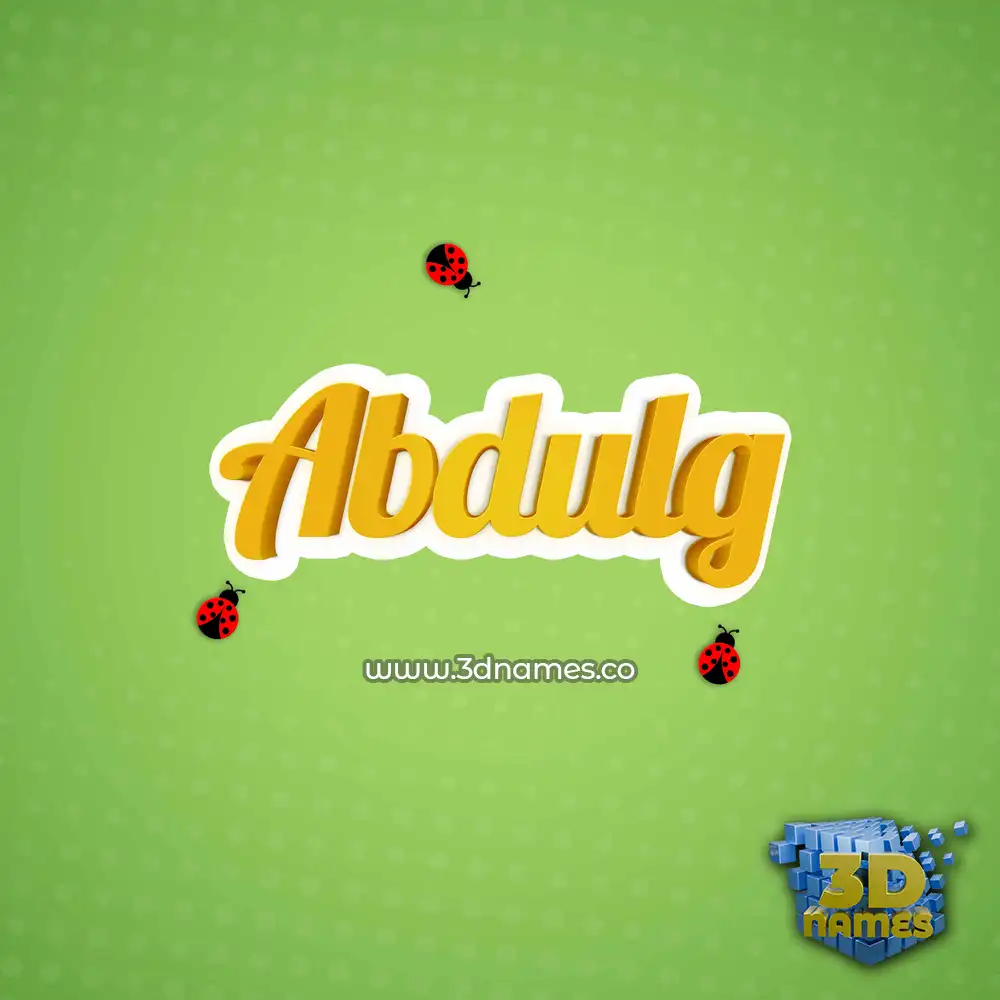 abdulg in Ladybugs style - 3D name wallpaper