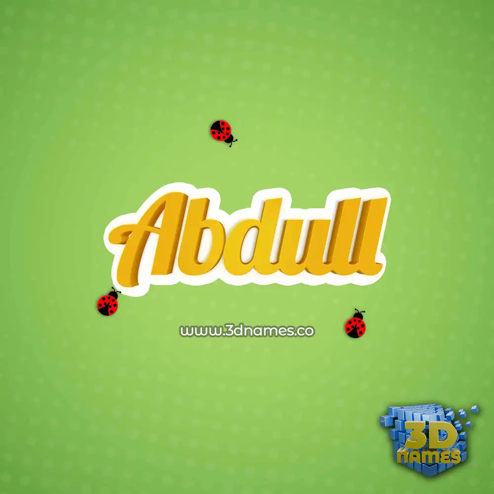 abdull in Ladybugs style - 3D name wallpaper