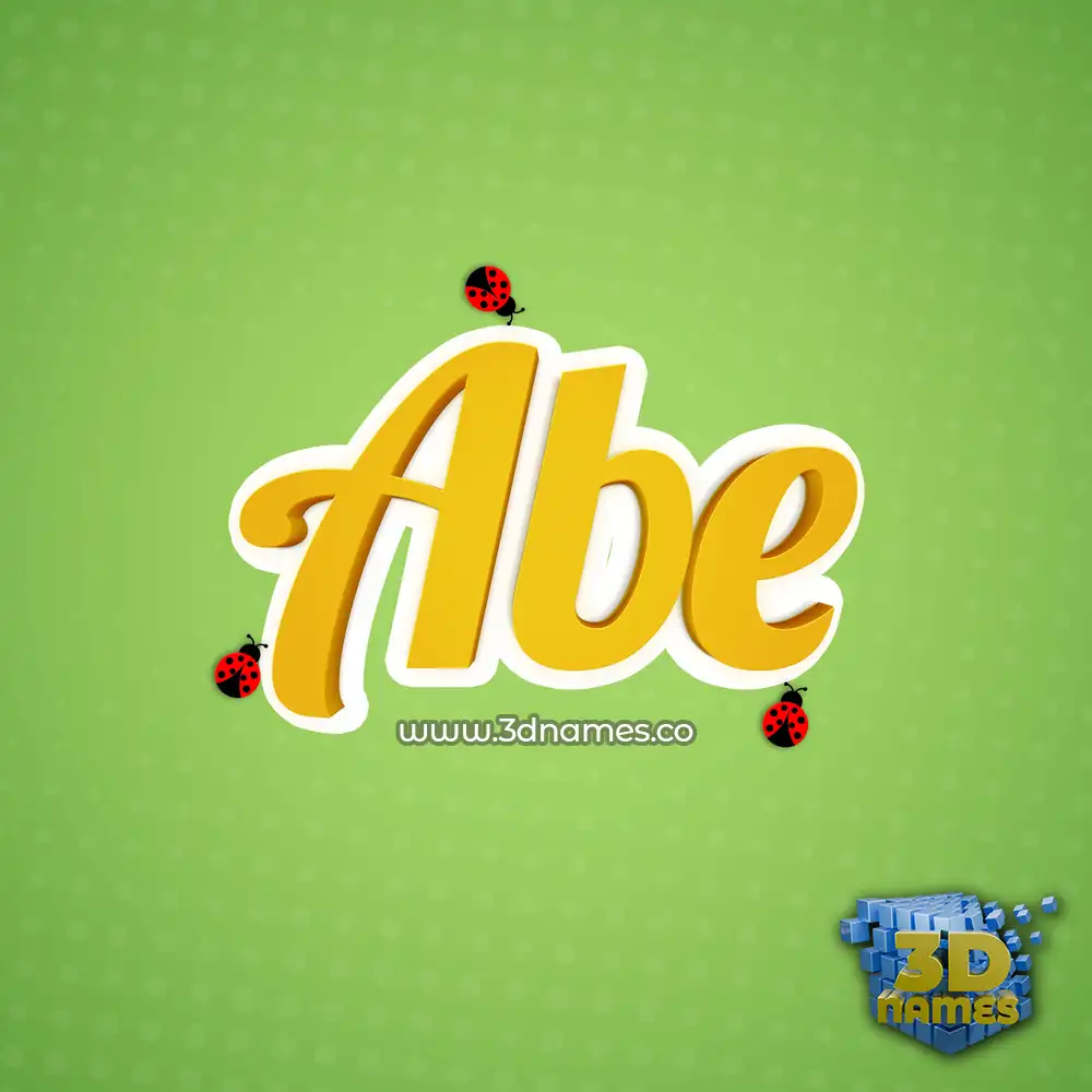 abe in Ladybugs style - 3D name wallpaper