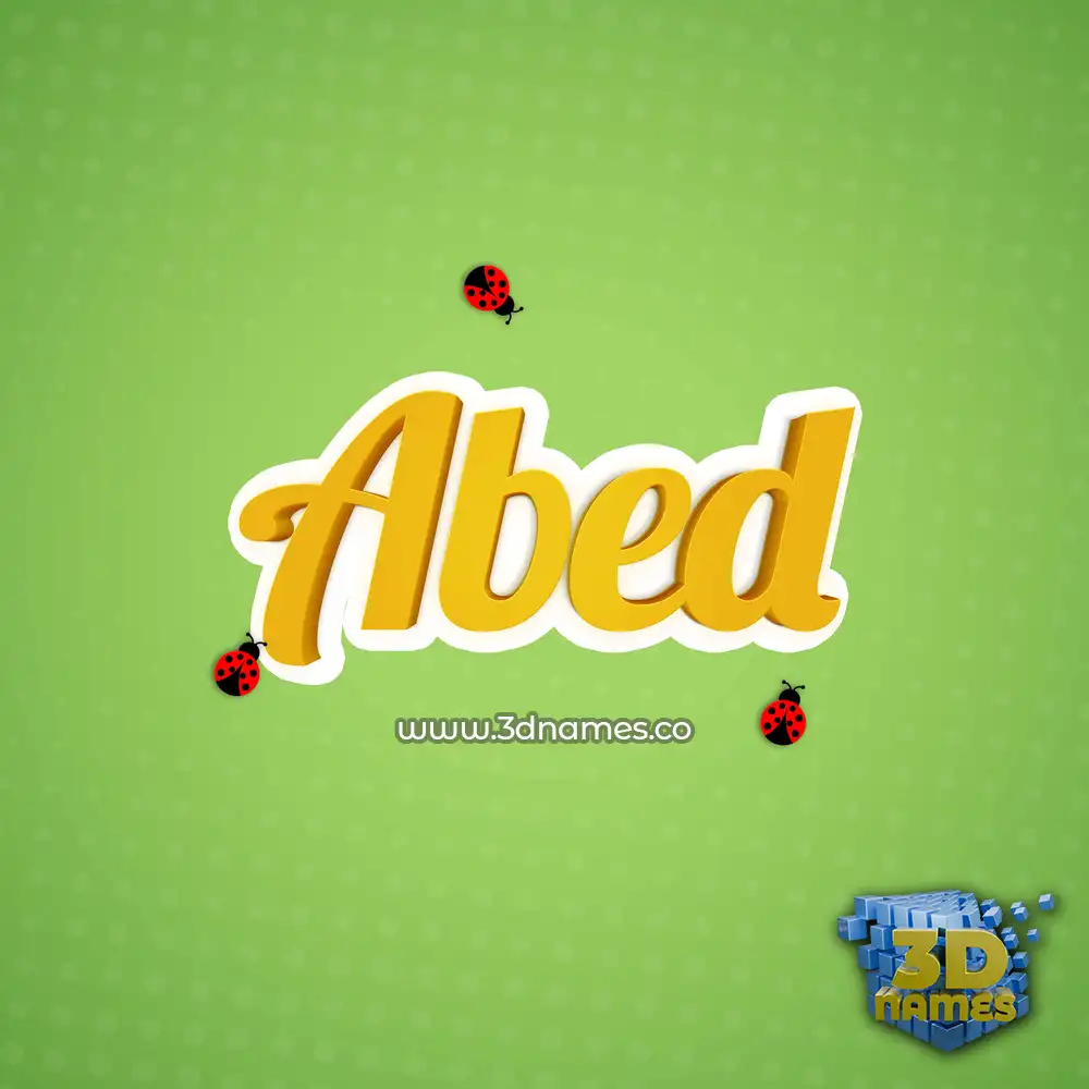 abed in Ladybugs style - 3D name wallpaper