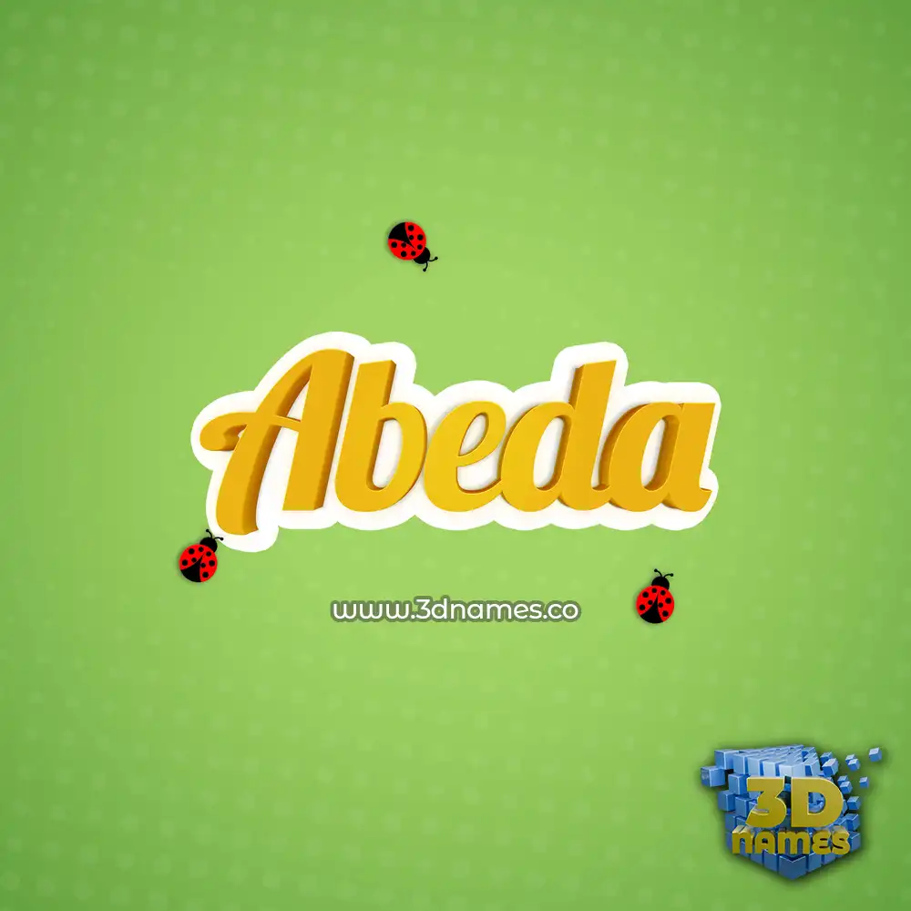 abeda in Ladybugs style - 3D name wallpaper