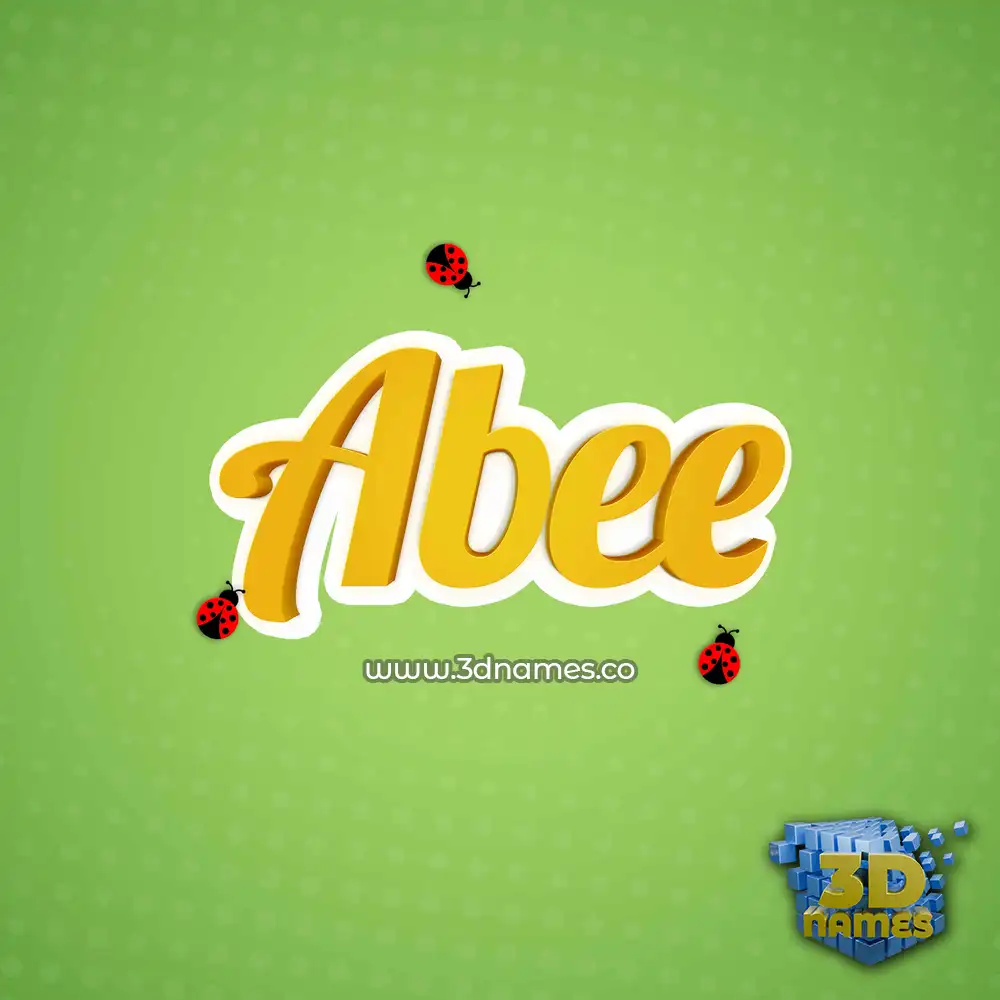 abee in Ladybugs style - 3D name wallpaper