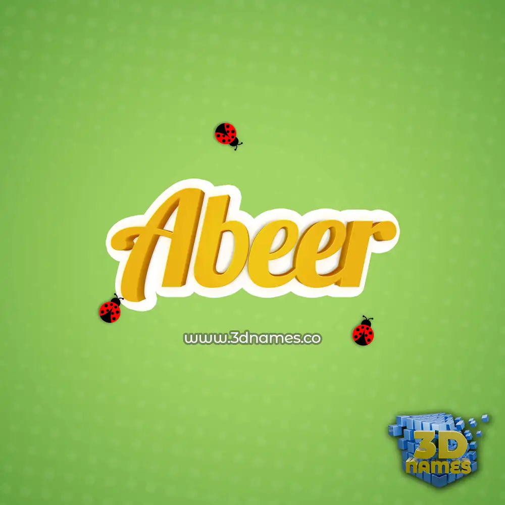abeer in Ladybugs style - 3D name wallpaper