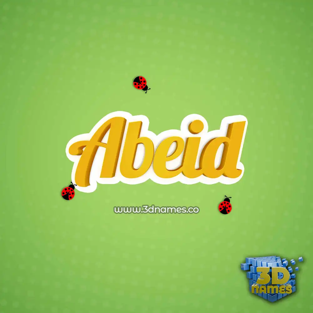 abeid in Ladybugs style - 3D name wallpaper