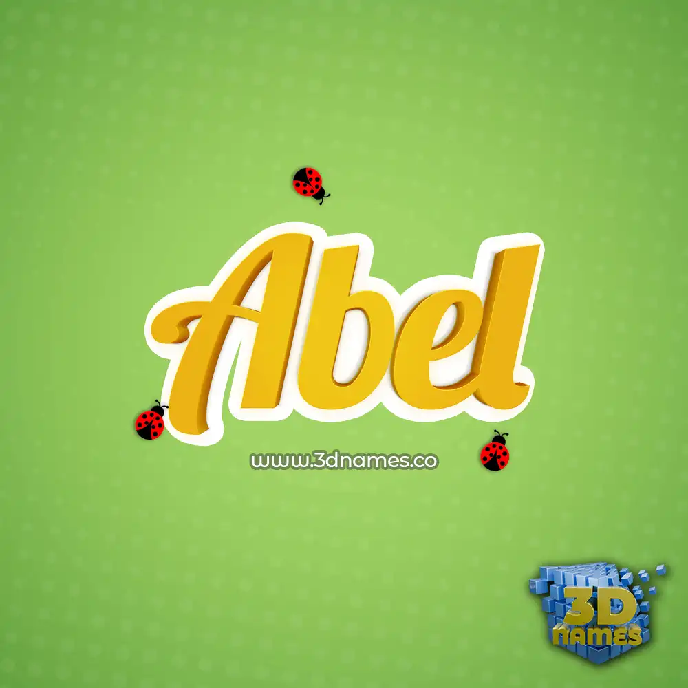 abel in Ladybugs style - 3D name wallpaper