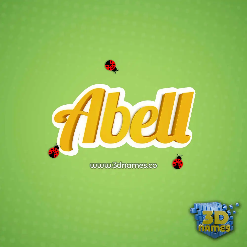 abell in Ladybugs style - 3D name wallpaper