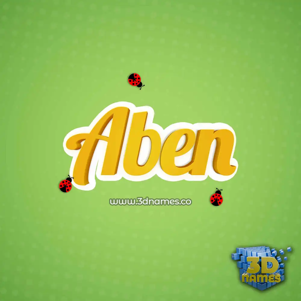 aben in Ladybugs style - 3D name wallpaper