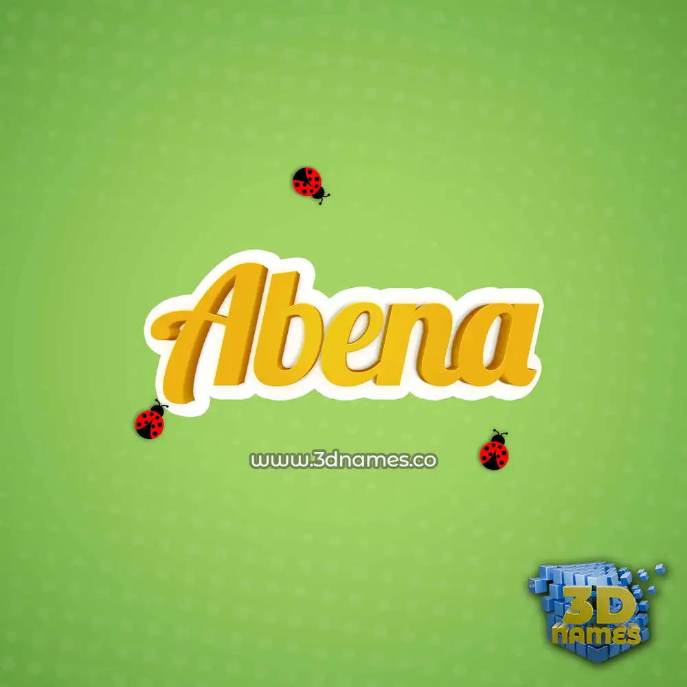 abena in Ladybugs style - 3D name wallpaper