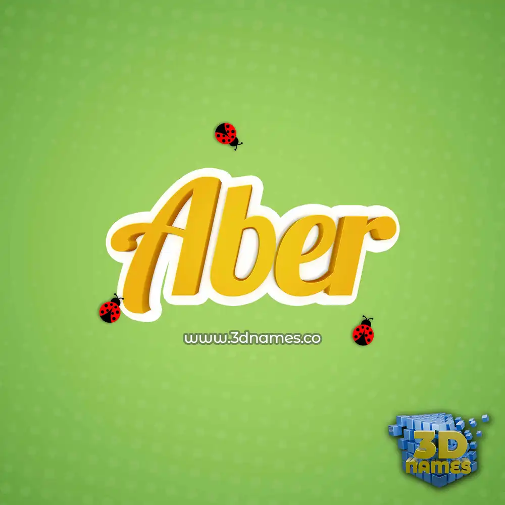 aber in Ladybugs style - 3D name wallpaper