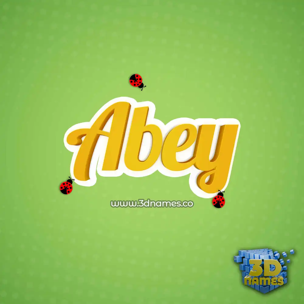 abey in Ladybugs style - 3D name wallpaper