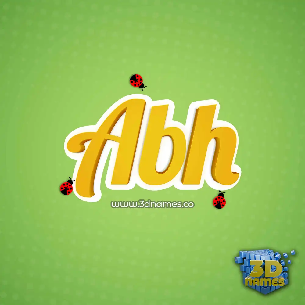 abh in Ladybugs style - 3D name wallpaper