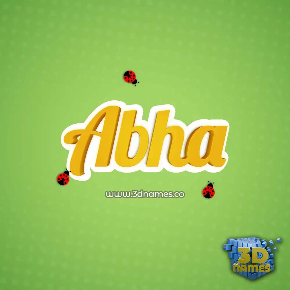 abha in Ladybugs style - 3D name wallpaper