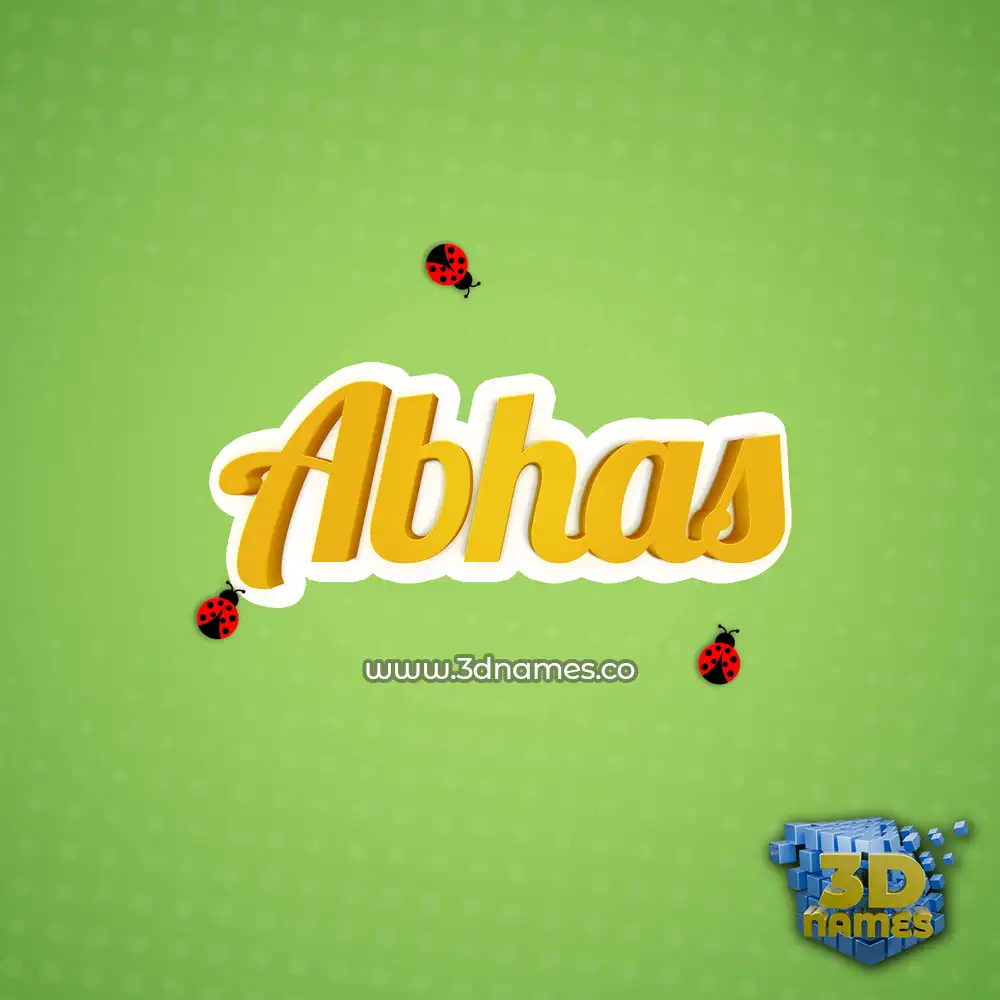 abhas in Ladybugs style - 3D name wallpaper