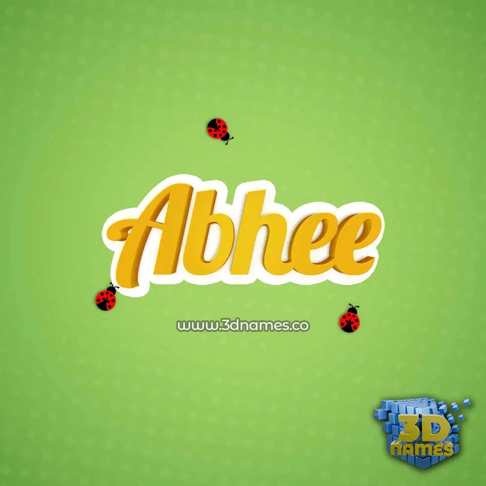 abhee in Ladybugs style - 3D name wallpaper