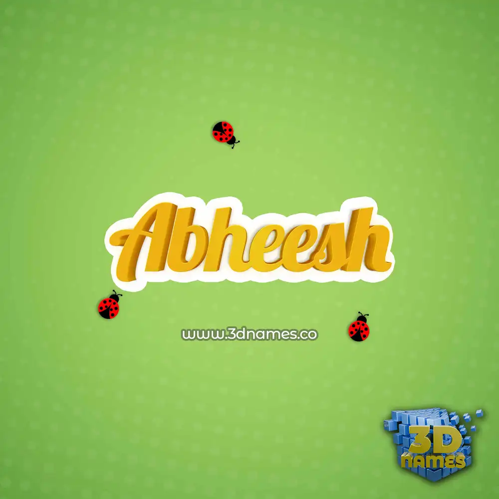 abheesh in Ladybugs style - 3D name wallpaper
