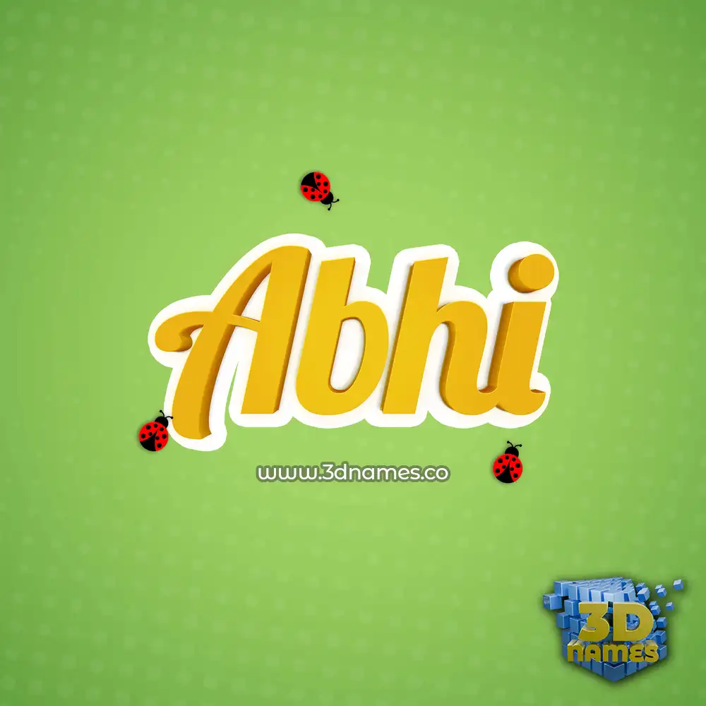 abhi in Ladybugs style - 3D name wallpaper