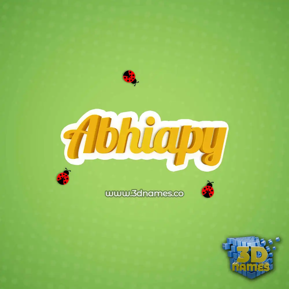 abhiapy in Ladybugs style - 3D name wallpaper